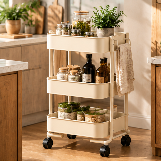 3-Tier Rolling Storage Cart