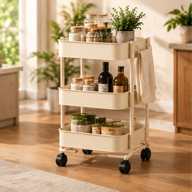 3-Tier Rolling Storage Cart