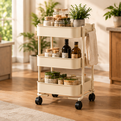 3-Tier Rolling Storage Cart