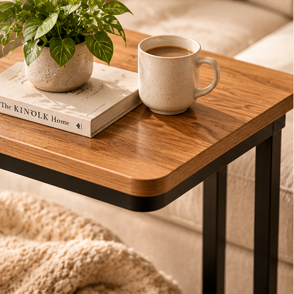 C-Shaped Sofa Side Table