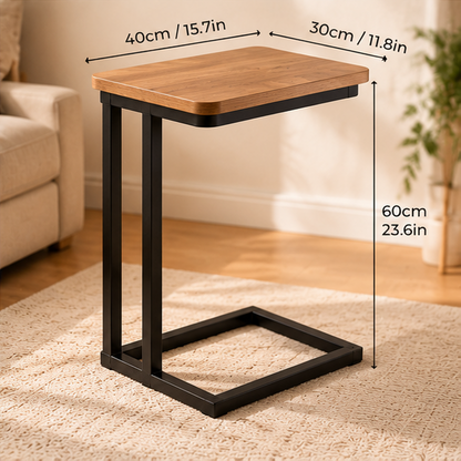 C-Shaped Sofa Side Table