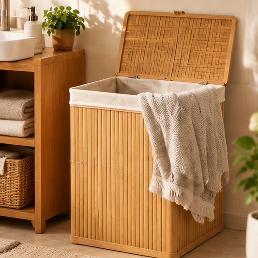 Natural Bamboo Laundry Hamper