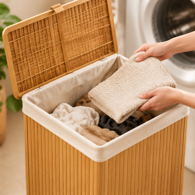 Natural Bamboo Laundry Hamper