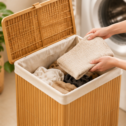 Natural Bamboo Laundry Hamper