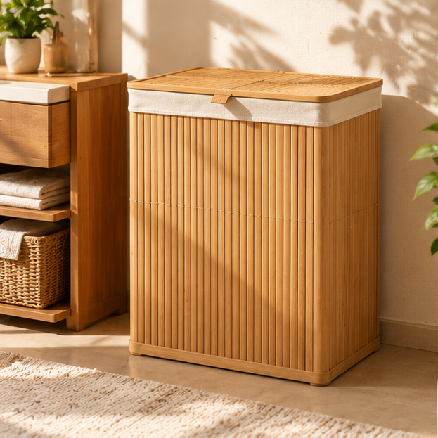 Natural Bamboo Laundry Hamper