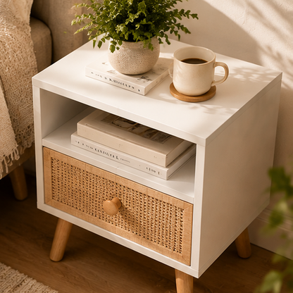 Natural Rattan Nightstand