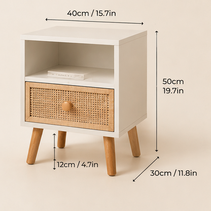 Natural Rattan Nightstand