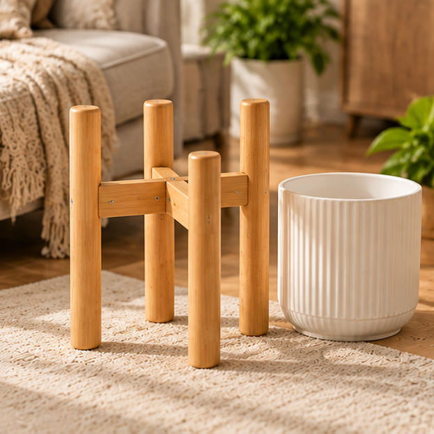 Natural Wooden Plant Stand